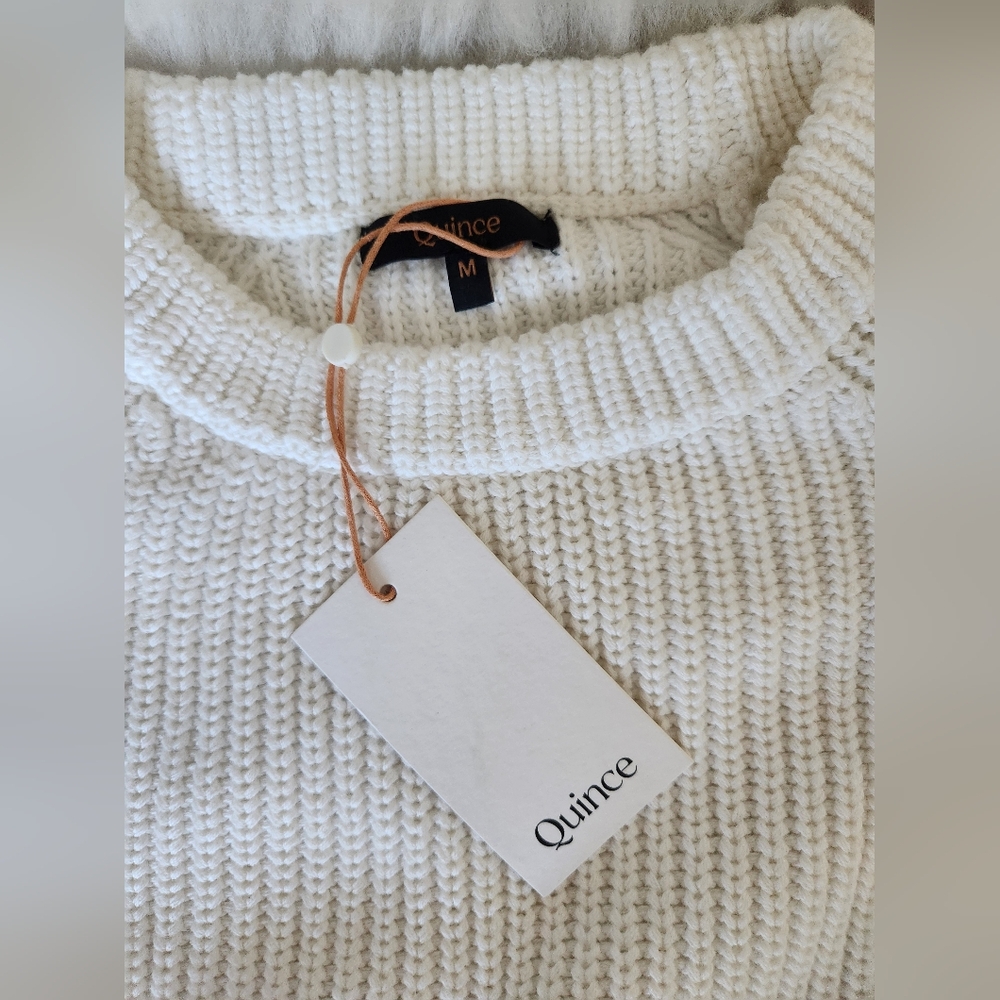 Quince Cotton Fisherman Sweater Size M